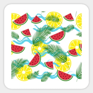 Summer pattern - white background Sticker